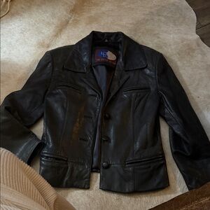 Classic Black Leather Jacket butter soft size medium